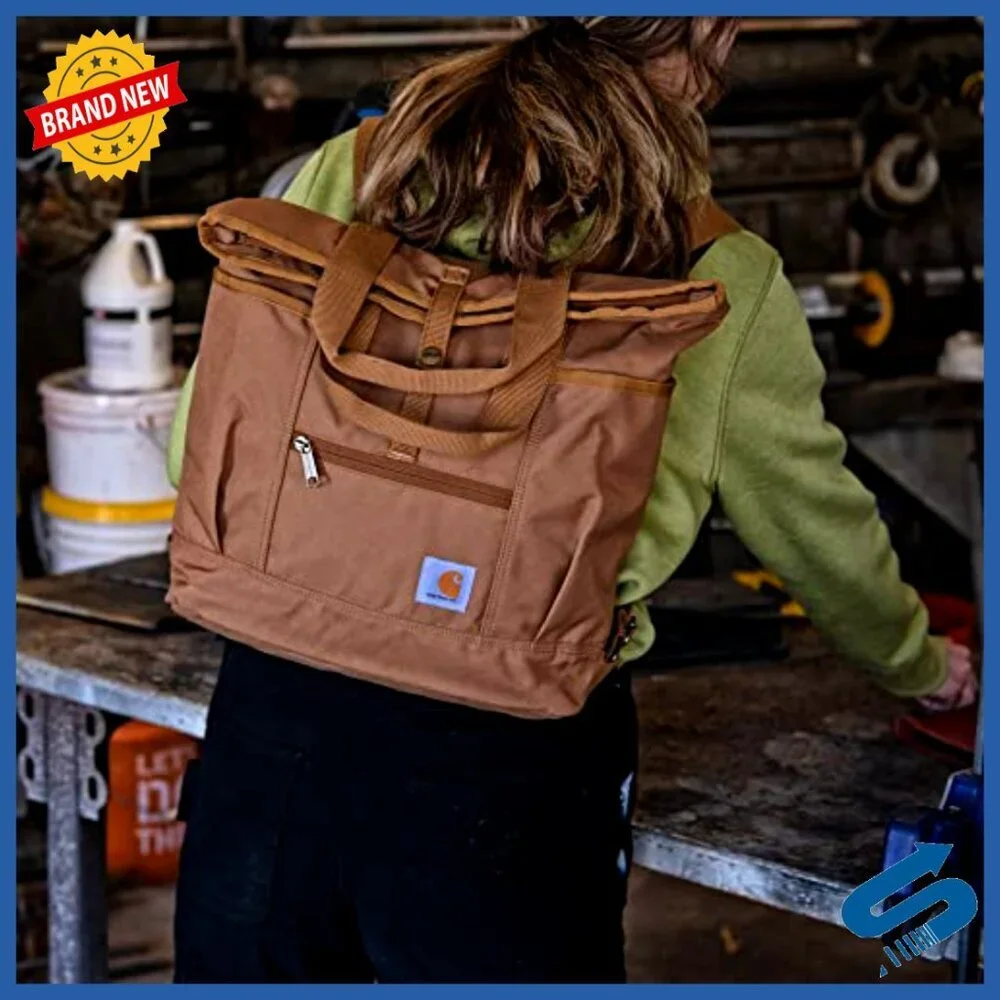 Convertible Backpack Tote with Laptop Sleeve, Durable 600D Polyester